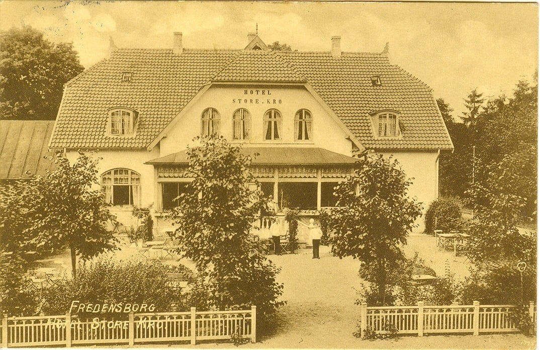 3480.41  Hotel Store Kro  Kort poststemplet september 1914