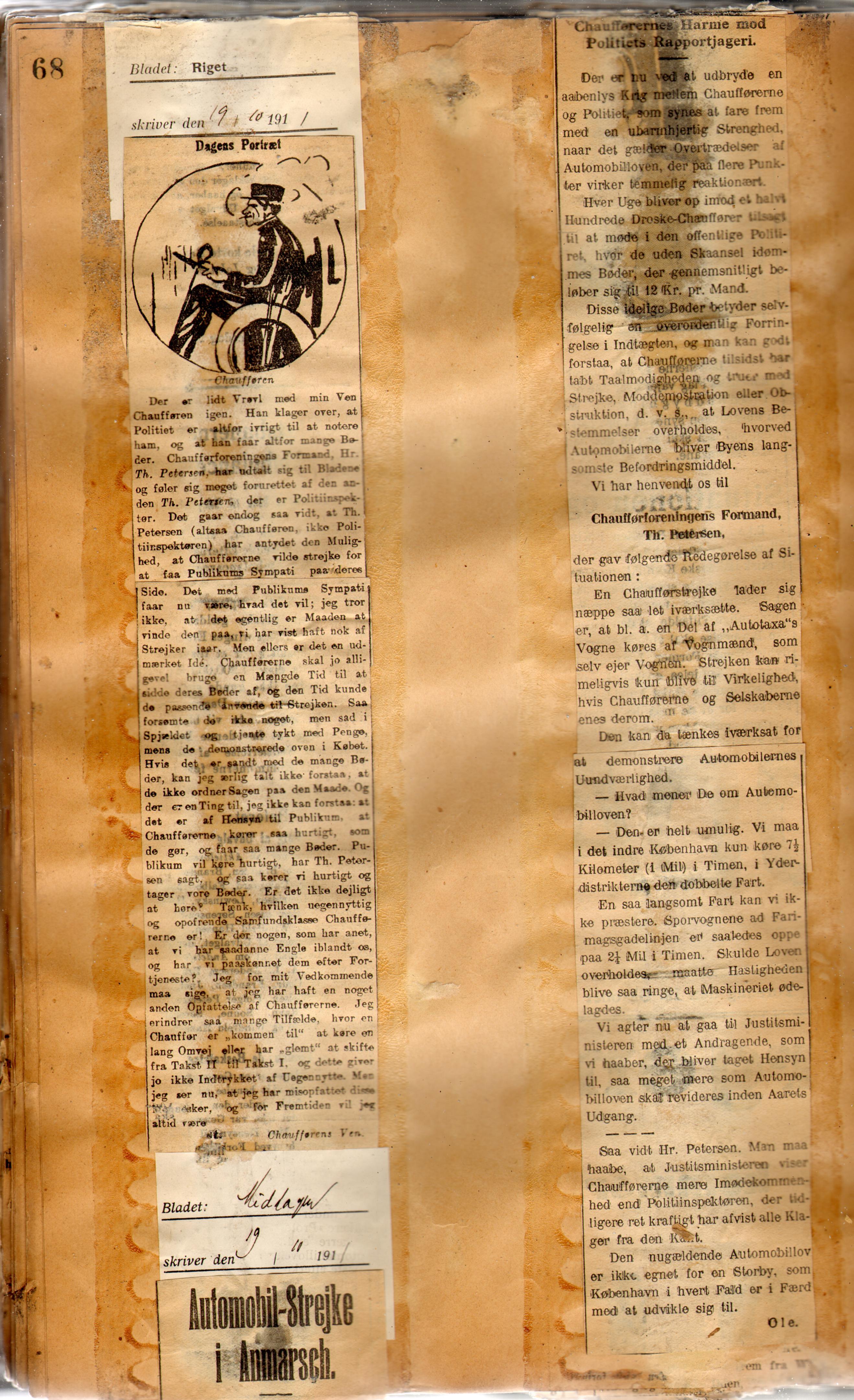 Taxamotor, udklipsalbum fra 1910