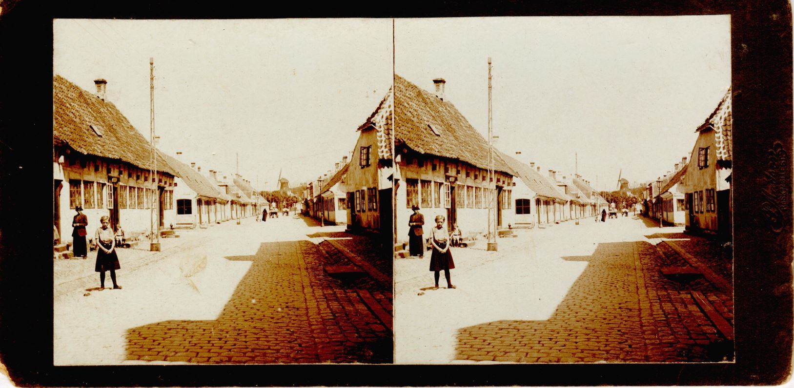 11432.16  Gade i Kerteminde cirka 1914  Fotograf Peter Møller, Rask Mølle