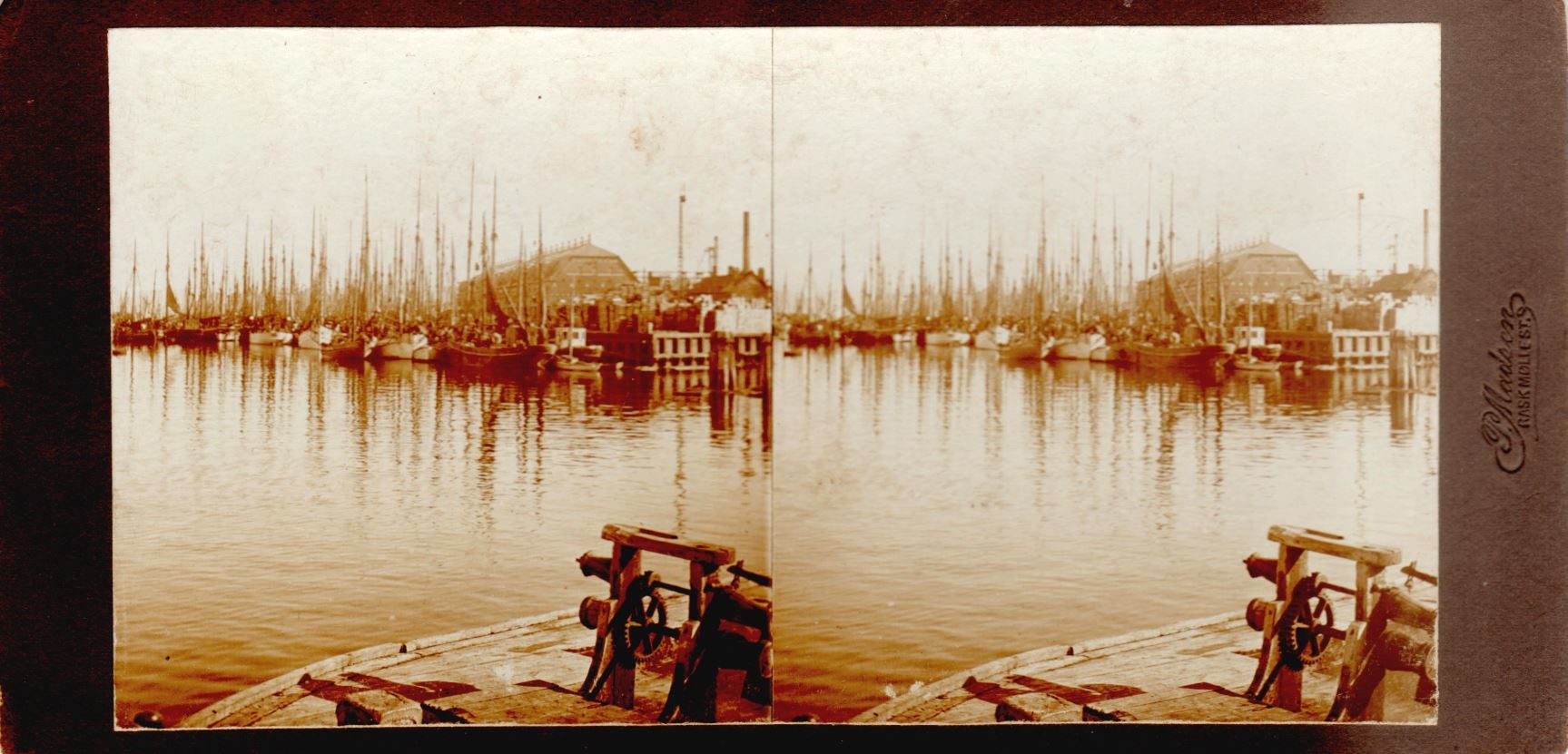 11432.5  Fiskerihavnen ved Esbjerg, August 1914  Fotograf Peter Møller, Rask Mølle