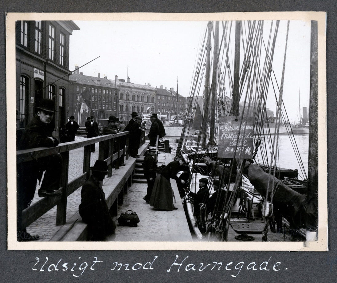 70.457 Udsigt mod Havnegade. Fotograf Fritz Benzen ca. 1897-1910