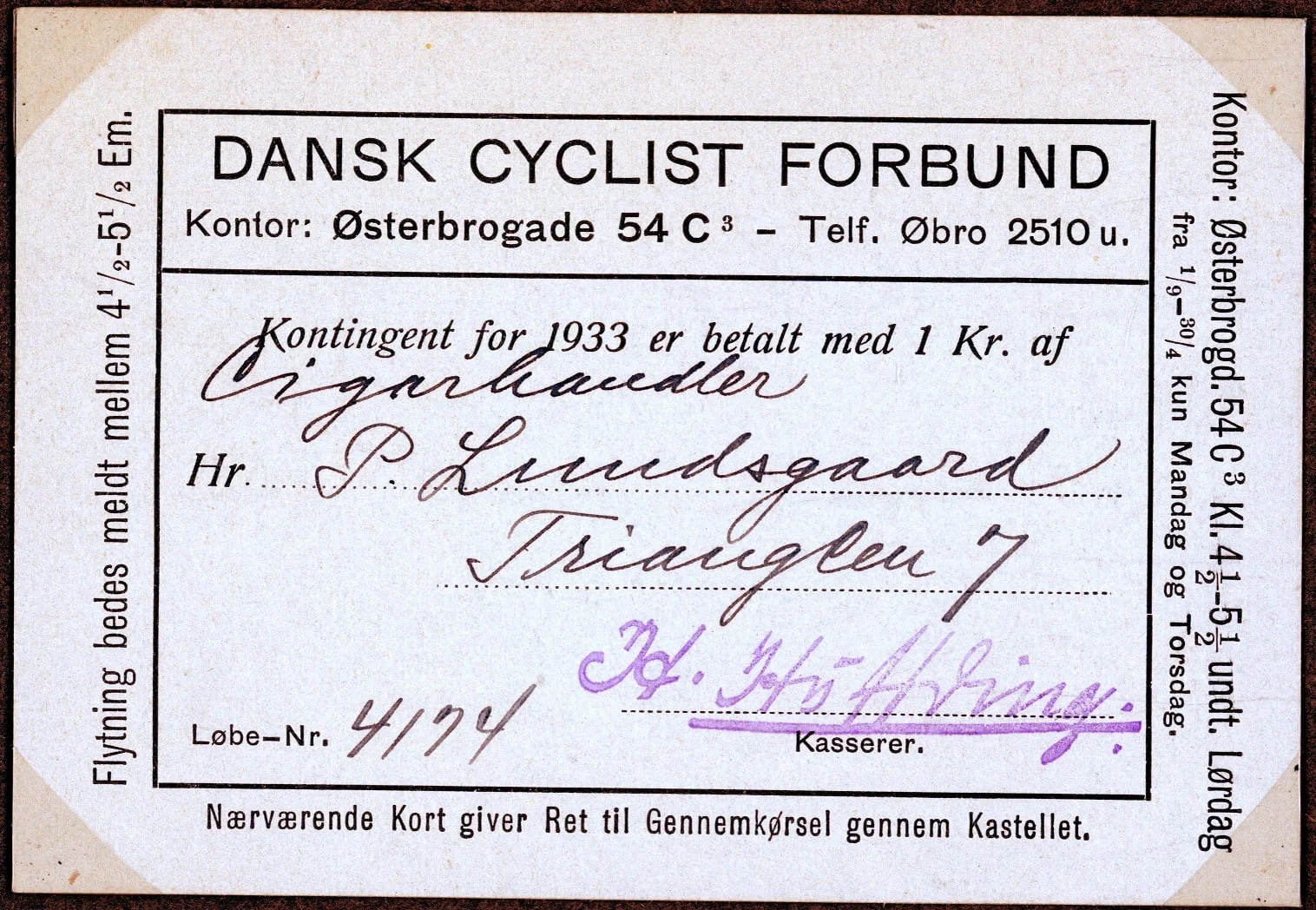 70.495 Peter Lundsgaard var ivrig cyklist