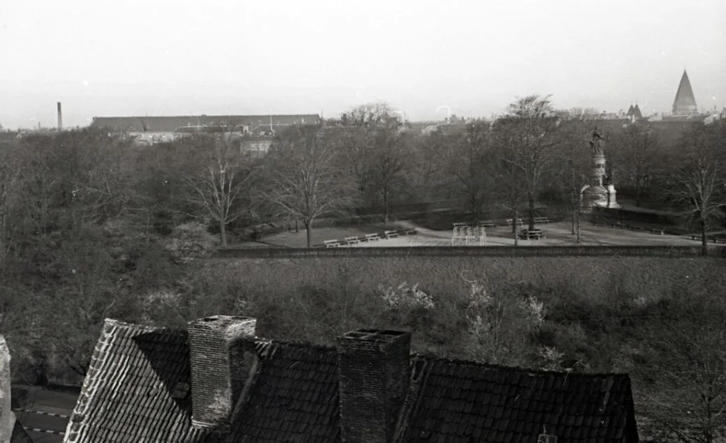 Udsigten fra det brændte trykkeri i Rigensgade