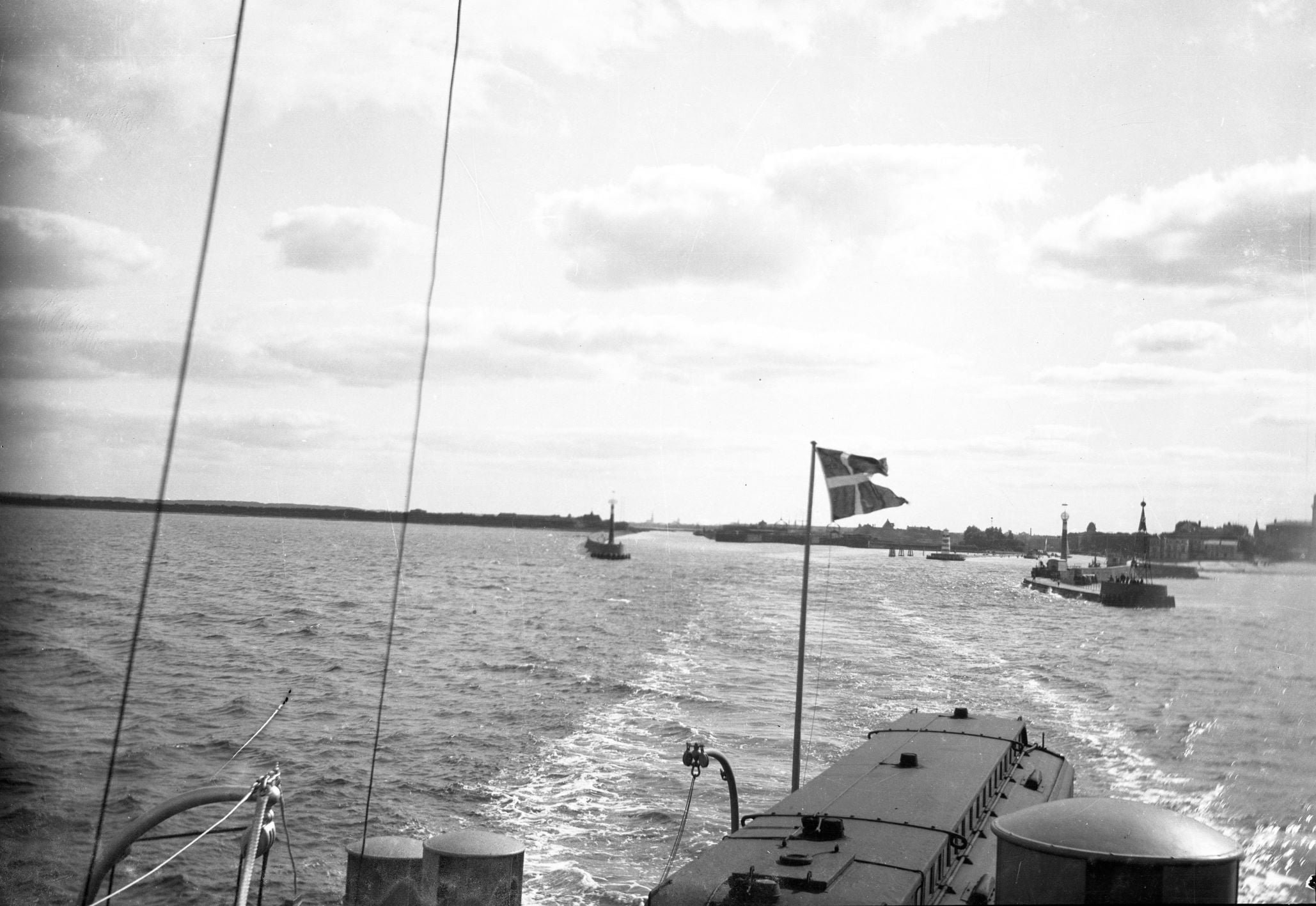 13635-5.35 Warnemünde set fra færgen 18.september 1921. FB 12.3.2023