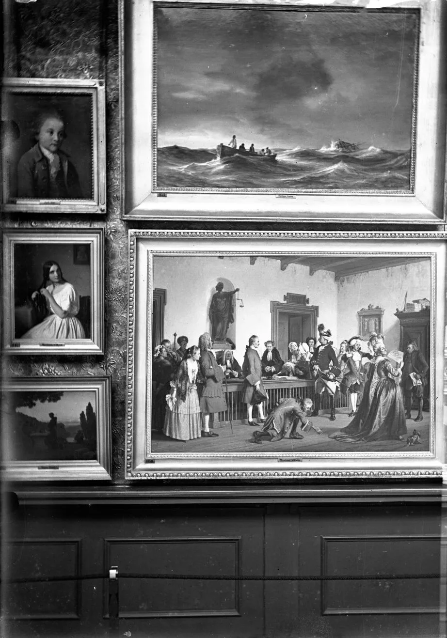 90.648 Glyptoteket,maleri: Marstrand, Holbergscene.