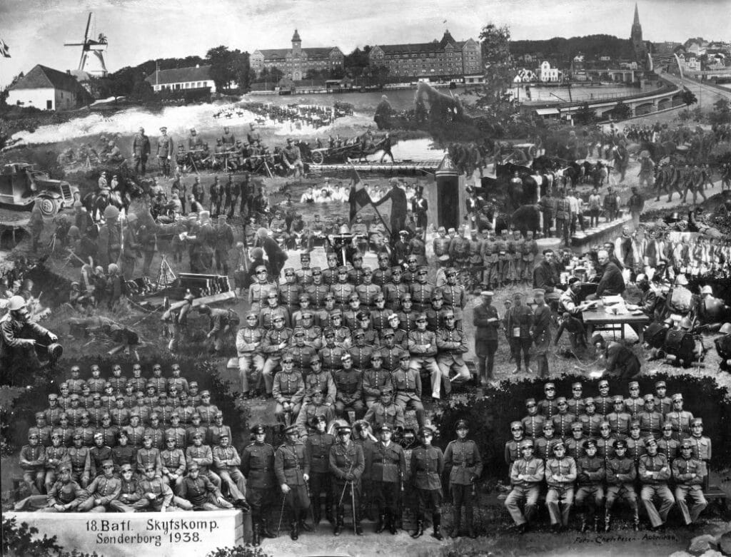 14559.30 18. batl. Skytskomp., Sønderborg 1938. Malthe Probst som officer.
